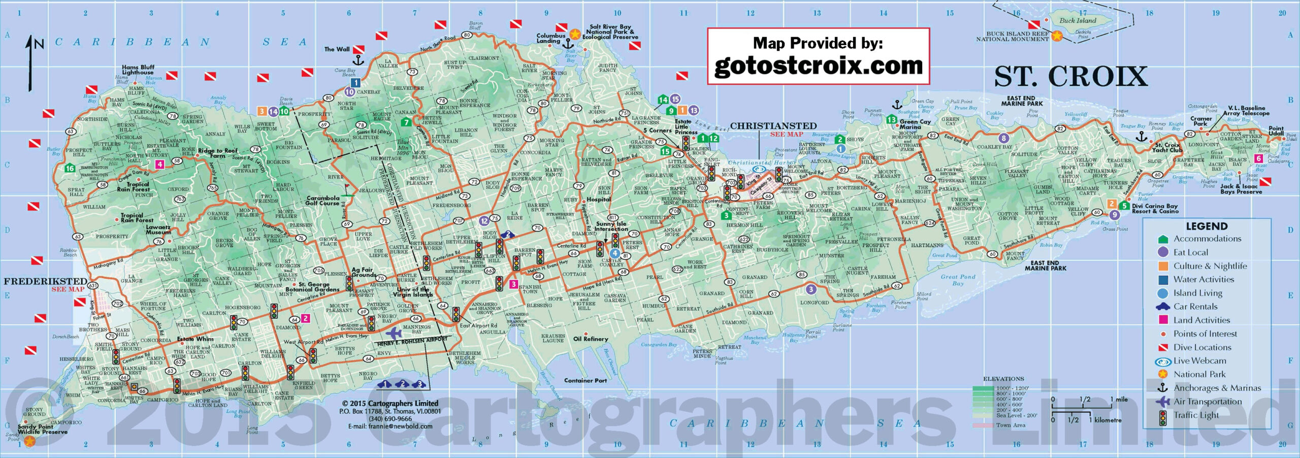 2025 St Croix Map Usvi -- Trip Planner, Road Maps, Guides.villa with Map of St Croix Beaches