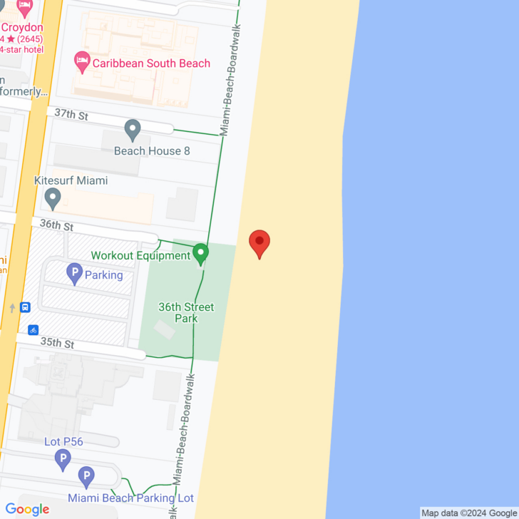 Map of Miami Beach Boardwalk Map of Miami Beach Boardwalk