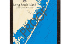 3D Long Beach Island Nj Map - Lbi Jersey Shore Wooden Map for Map Of New Jersey Long Beach Island