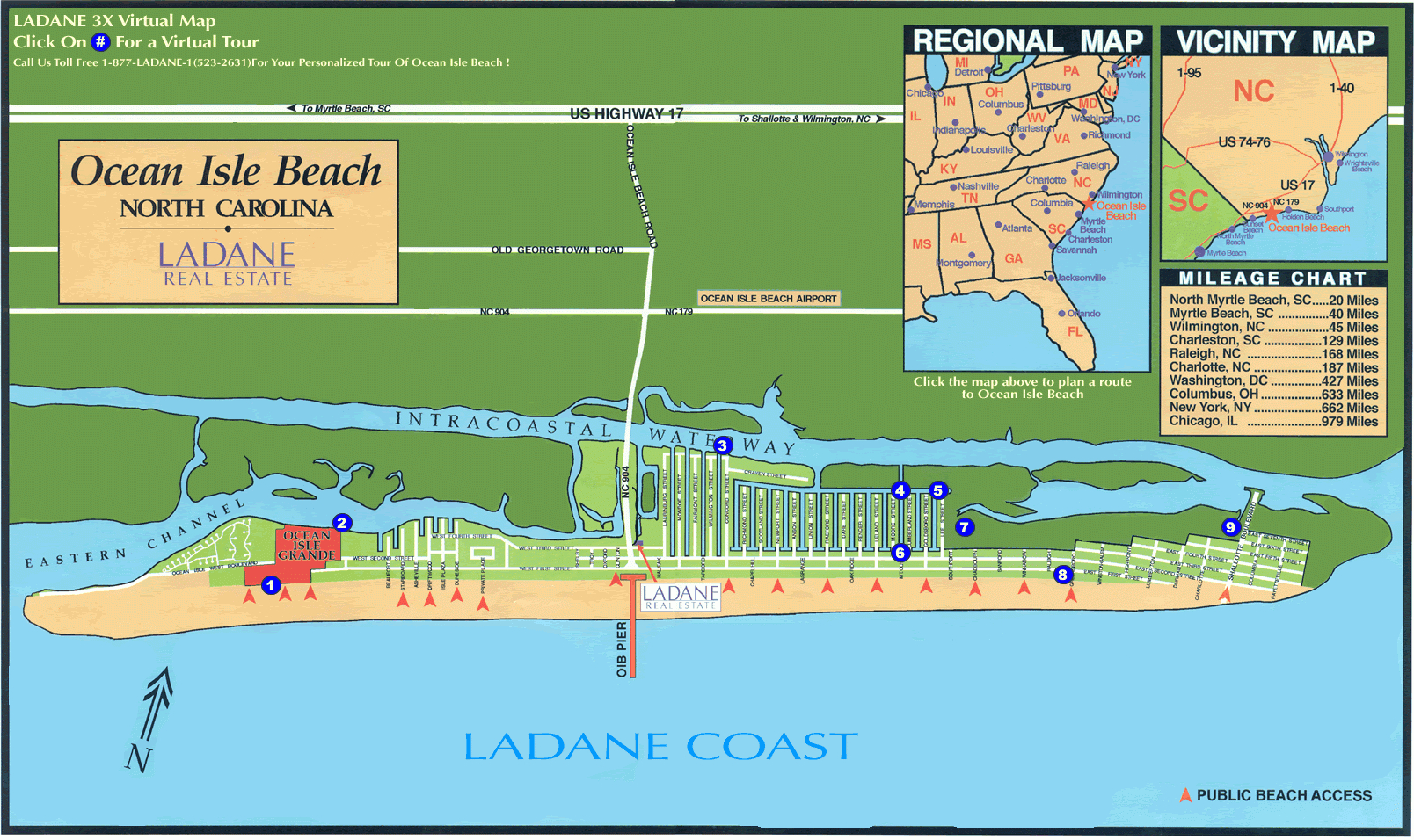 3X Virtual Map Of Ocean Isle Beach, Ncladane Real Estate inside Map Ocean Isle Beach Nc