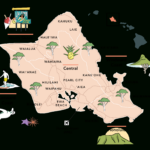 8 Oahu Maps With Points Of Interest Intended For Map Oahu North Shore Beaches