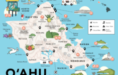 8 Oahu Maps With Points Of Interest throughout Oahu North Shore Beaches Map