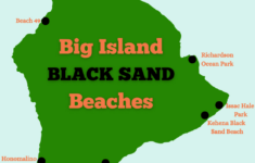 9 Black Sand Beaches Not-To-Miss On The Big Island (With Map) for Black Sand Beach Big Island Map