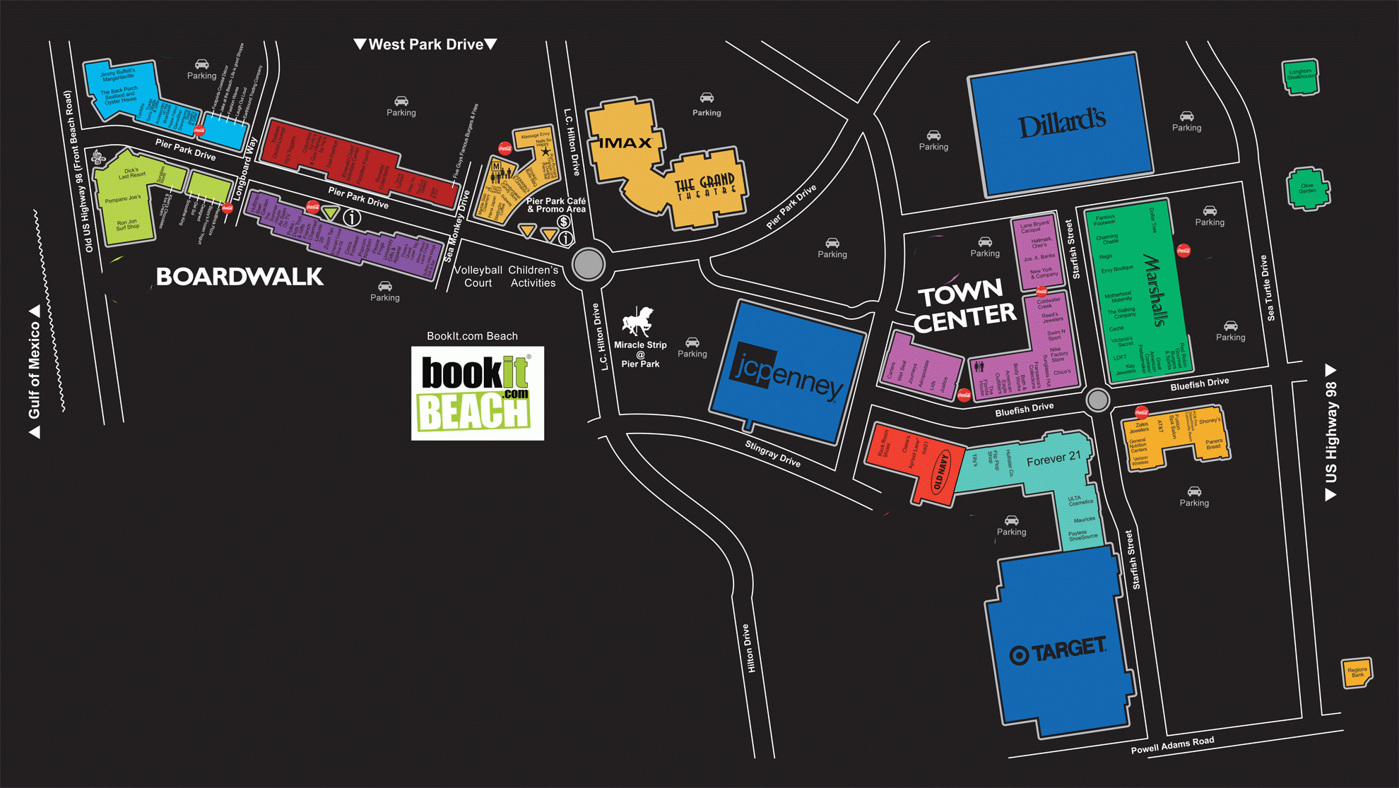 About Pier Park®, Including Our Address, Phone Numbers throughout Map Of Pier Park Panama City Beach