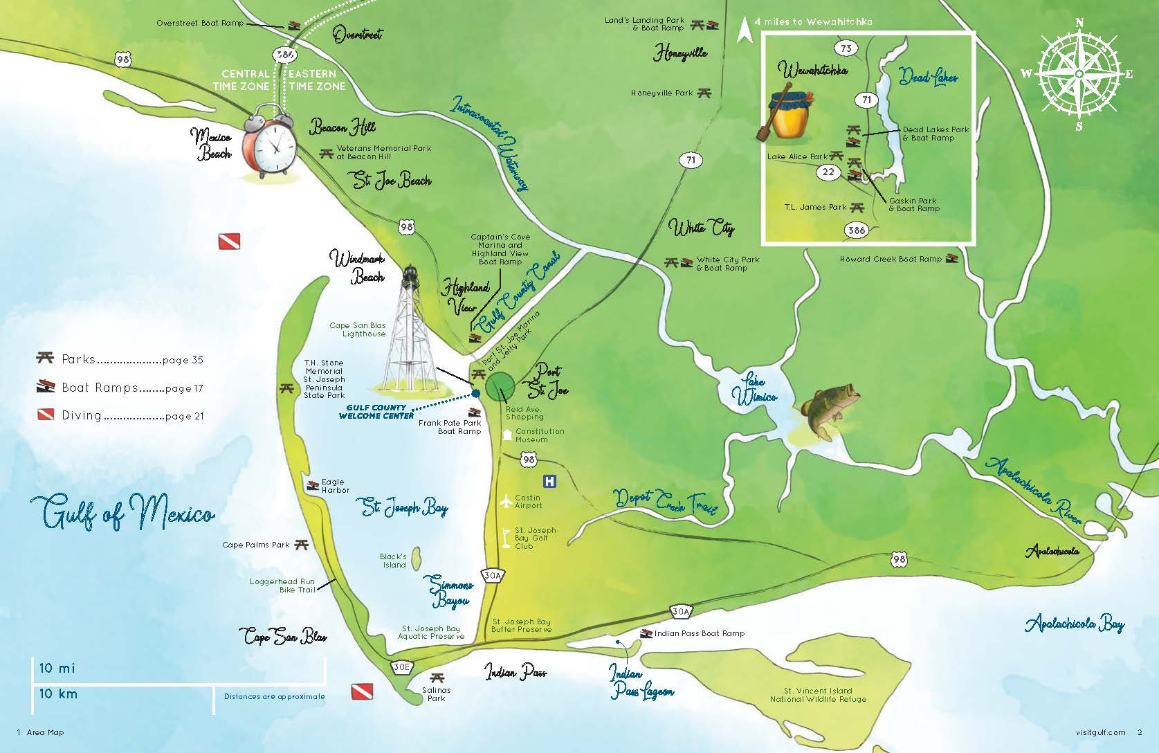 Adventure Map | Gulf County Florida. The Official Site For Gulf throughout St Joe Beach Florida Map