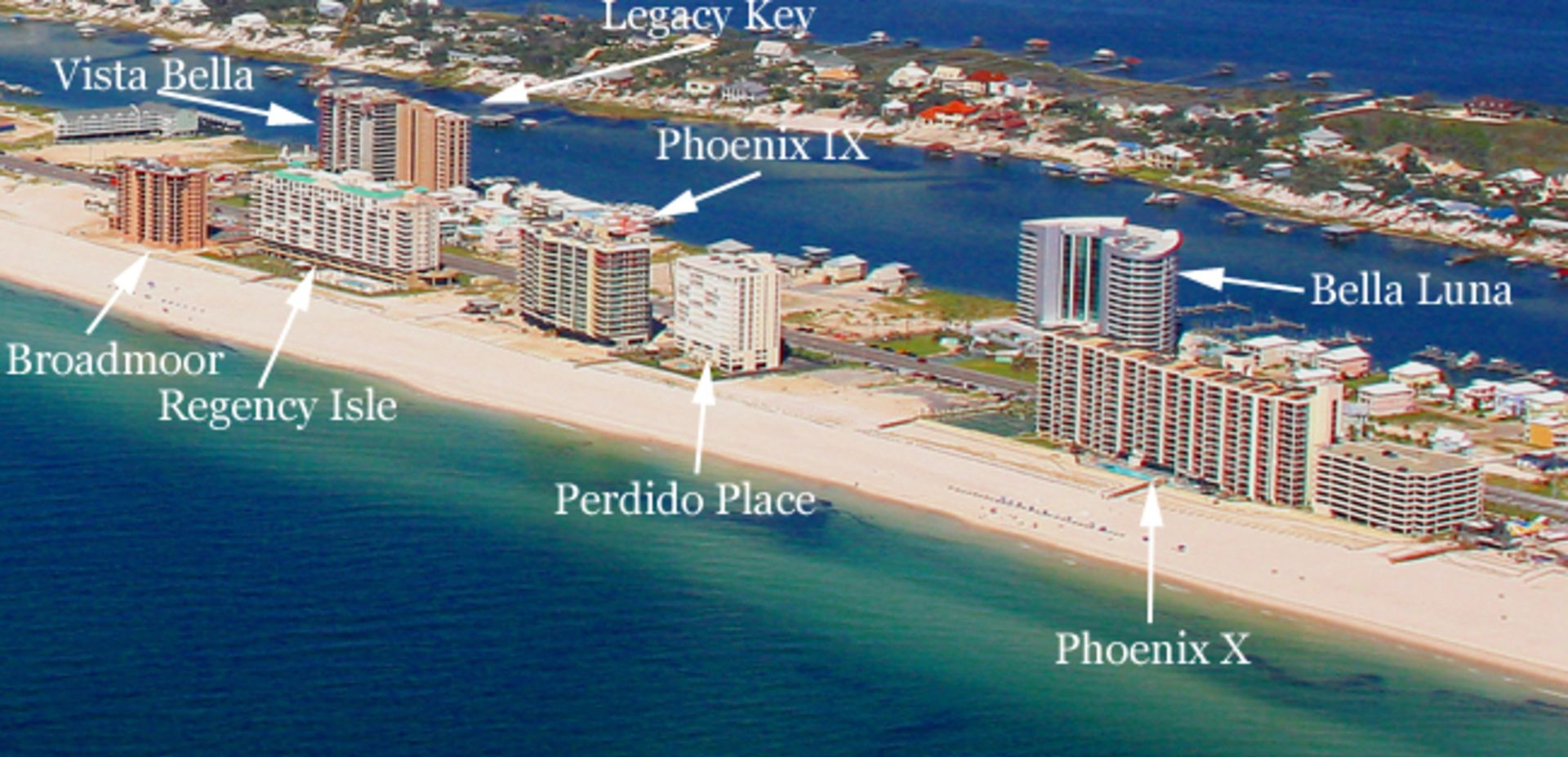 Aerial Condo Map Of Orange Beach | Real Estate - Your Lower Al Agent for Orange Beach Al Condo Map