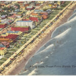 Aerial View, Ocean Front Hotels, Virginia Beach, Va.   Digital With Map Of Hotels Virginia Beach