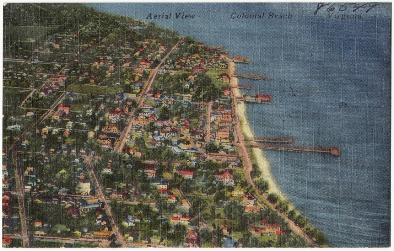Aerial View Of Colonial Beach, Virginia - Digital Commonwealth throughout Map of Colonial Beach Va
