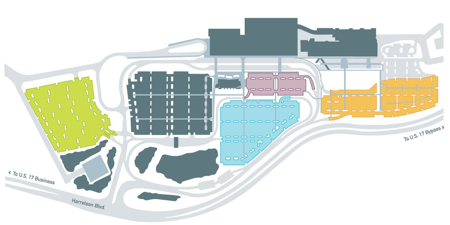 Airport Map - Myrtle Beach International Airport with Myrtle Beach International Airport Map