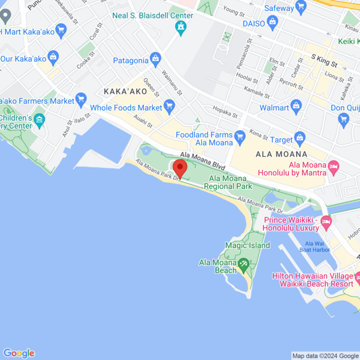 Ala Moana Beach Park Map