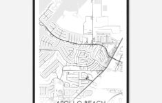 Apollo Beach Florida Map Poster, Modern Home Decor Wall Art Print - Custom  Maps &amp; Posters intended for Map of Apollo Beach Florida