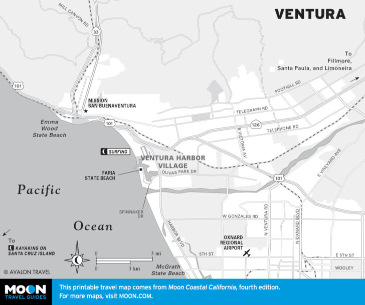 Map of Ventura Beach Ca
