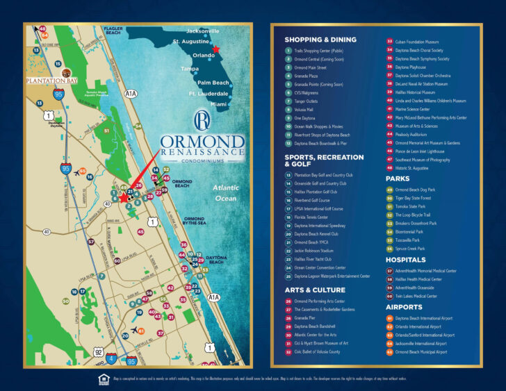 Map of Ormond Beach Florida