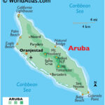 Aruba Maps & Facts   World Atlas Inside Map Of Aruba Palm Beach