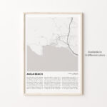 Avila Beach City Map Print, California Travel Poster, Wall Art Regarding Map Of Avila Beach California