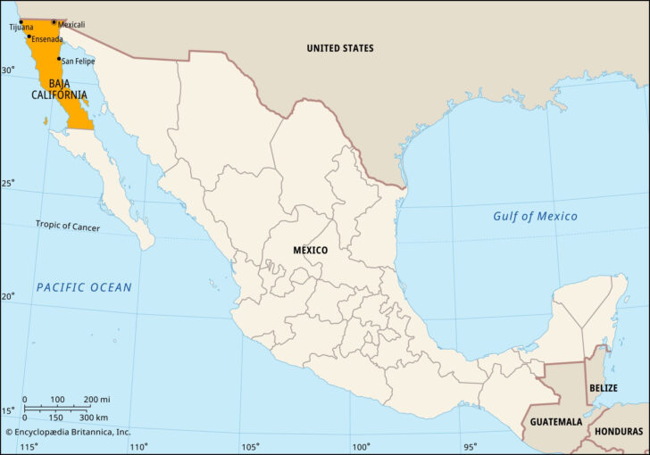 Map of Rosarito Beach Mexico