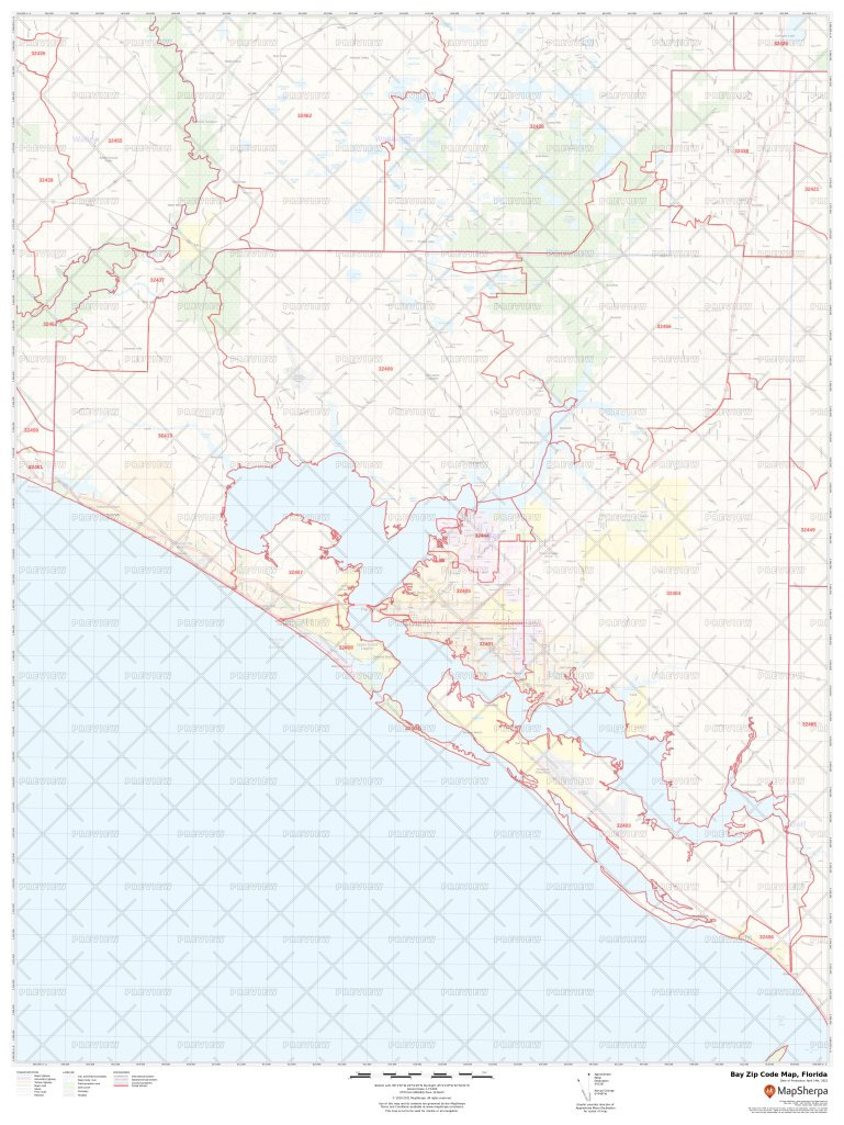 Bay Zip Code Map, Florida | Bay County Zip Codes in Panama City Beach Fl Zip Code Map