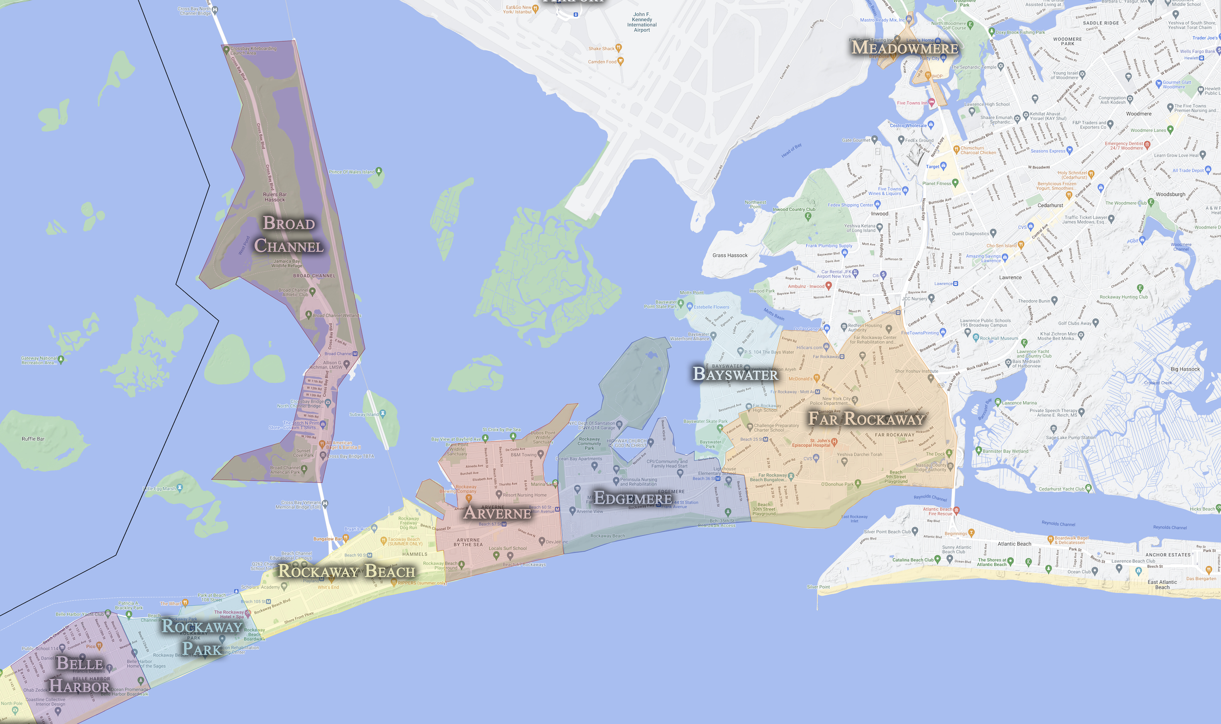Bayswater — Cityneighborhoods.nyc within Rockaway Beach New York Map