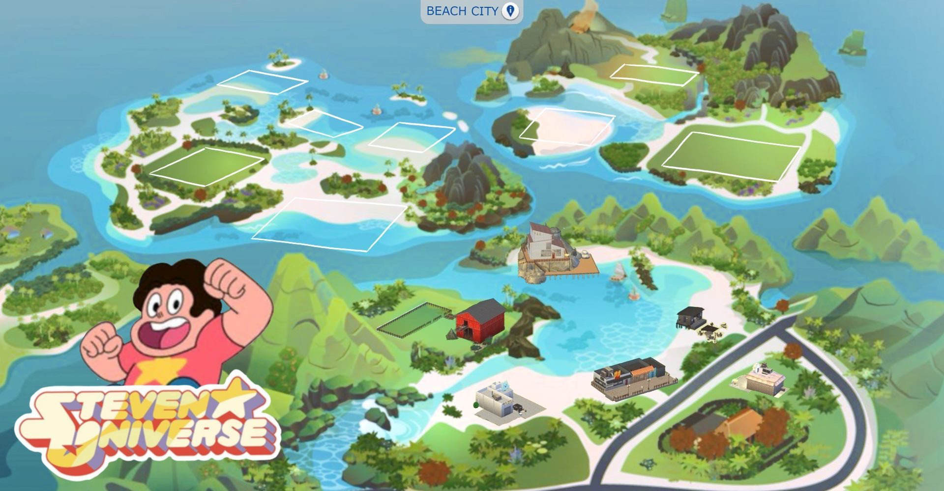Beach City – @Milliecatsims On Tumblr with Steven Universe Map Of Beach City