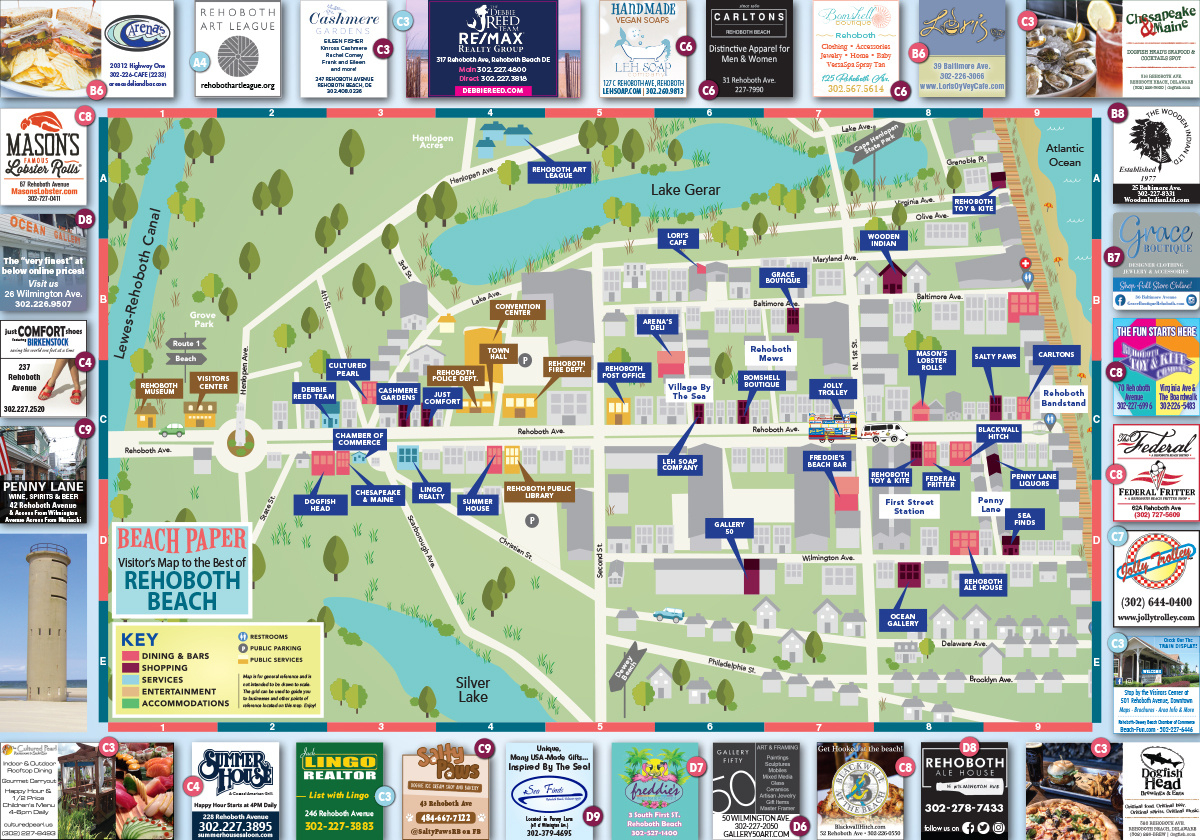 Beach Paper Maps 2022 | Cape Gazette with regard to Street Map of Rehoboth Beach Delaware