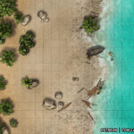 Beach Wreck [22X17]   Into The Wilds Free Map Pack : R/Battlemaps Throughout Palm Trees Beach Wreck Map Dnd