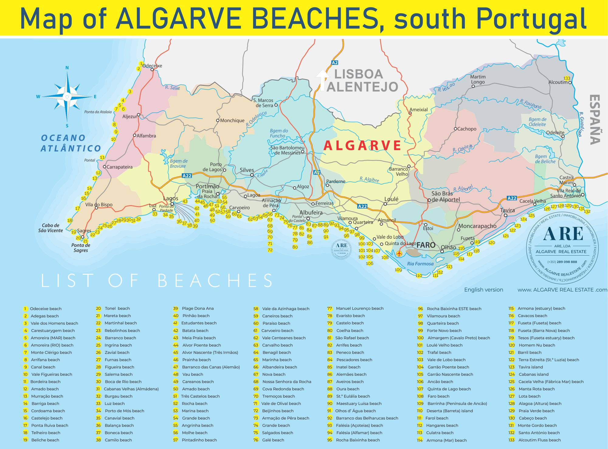 Beaches • Algarverealestateare with Map Of Best Beaches In Portugal