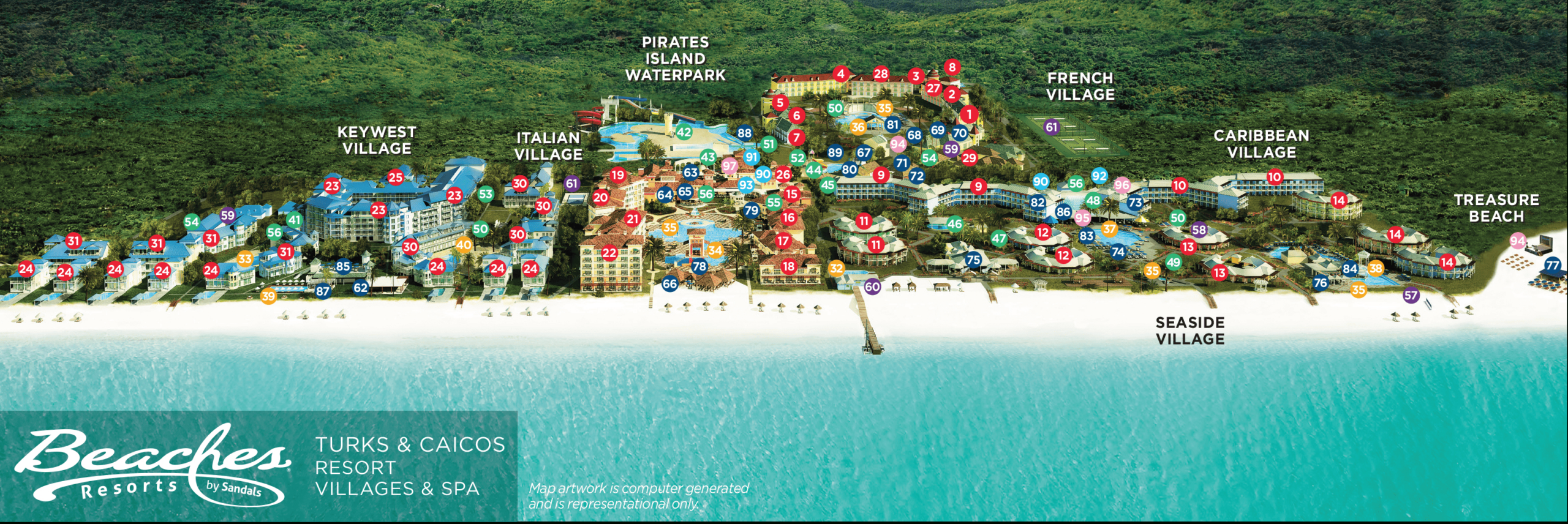 Beaches Resort Locations - 2025 Maps with regard to Beaches Turks And Caicos Map Of Resort