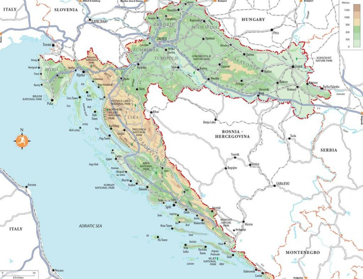 Best Beaches In Croatia Map - Zrce Beach Croatia Map (Southern for Best Beaches in Croatia Map