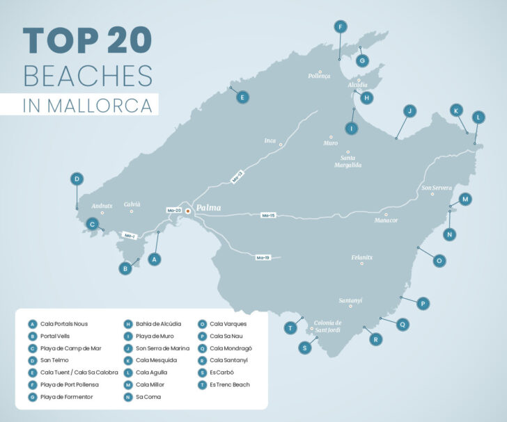 Best Beaches in Spain Map