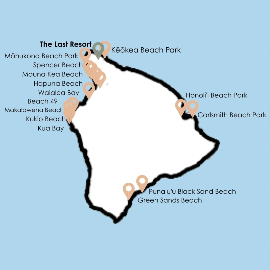 Best Beaches On The Big Island Of Hawai&amp;#039;I in Map Of Kona Hawaii Beaches