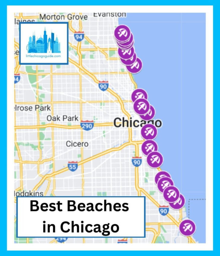 Map of Beaches in Chicago