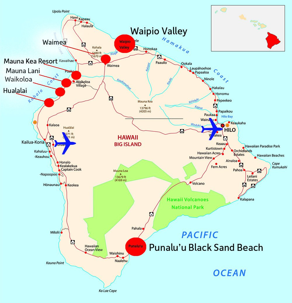 Big Island Hawaii Black Sand Beaches - Where To Find Them - Exotic inside Map of Big Island Hawaii Beaches