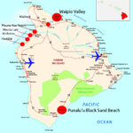 Big Island Hawaii Black Sand Beaches   Where To Find Them   Exotic Regarding Black Sand Beach Big Island Map