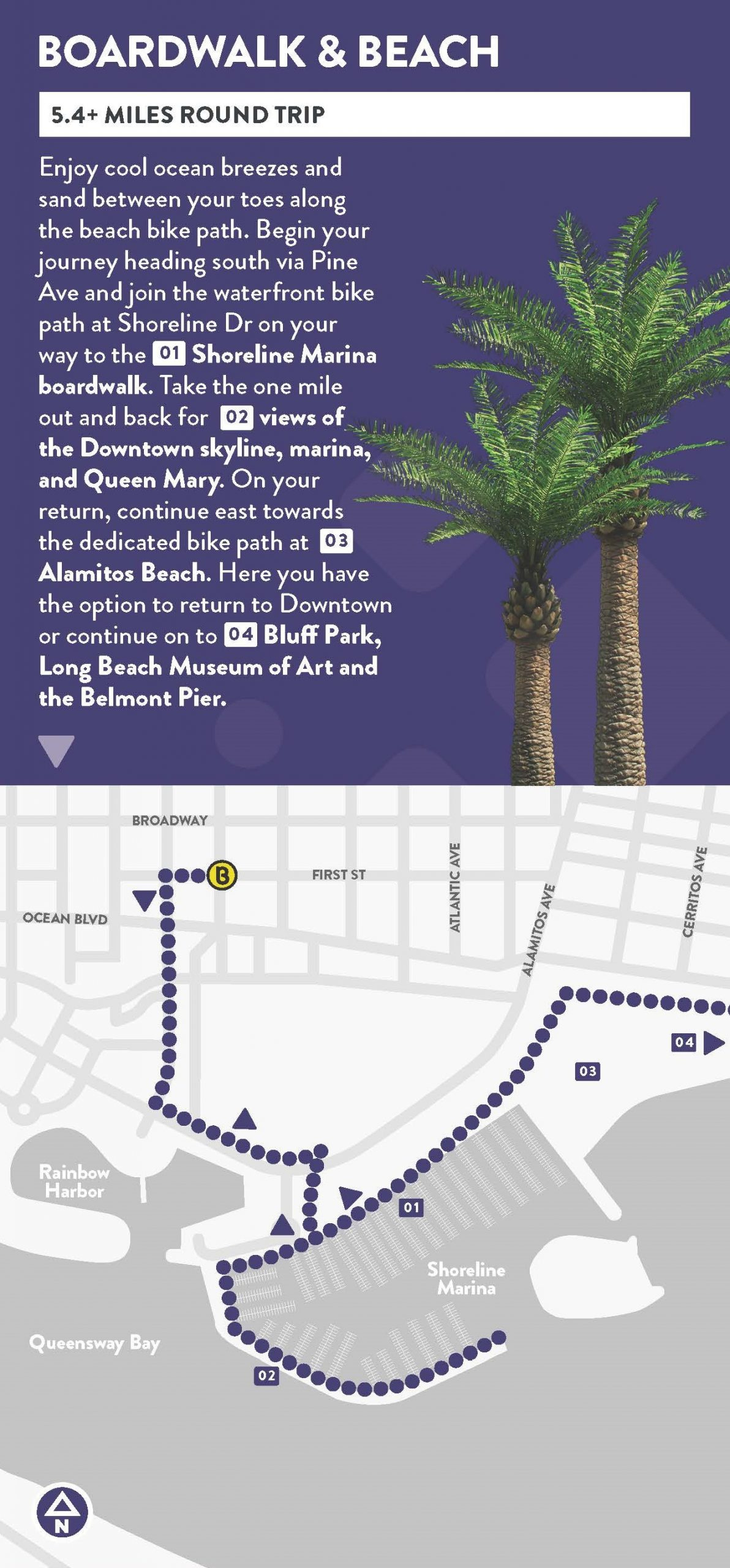 Boardwalk &amp;amp; Beach Bike Map – Downtown Long Beach Alliance regarding Map Of Broadway On The Beach