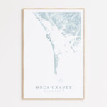 Boca Grande Map Print, Map Of Boca Grande Florida, Florida Beach For Boca Grande Beach Florida Map