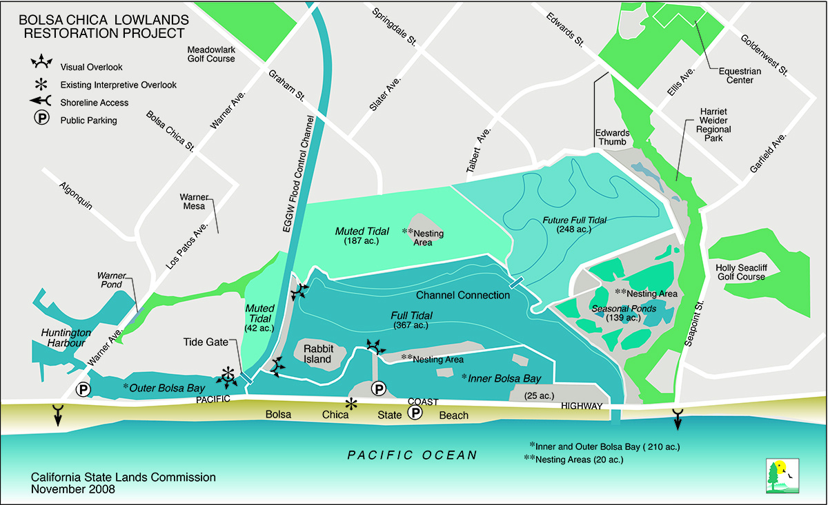 Bolsa Chica Lowlands Restoration Project | Ca State Lands Commission with regard to Map of Bolsa Chica State Beach