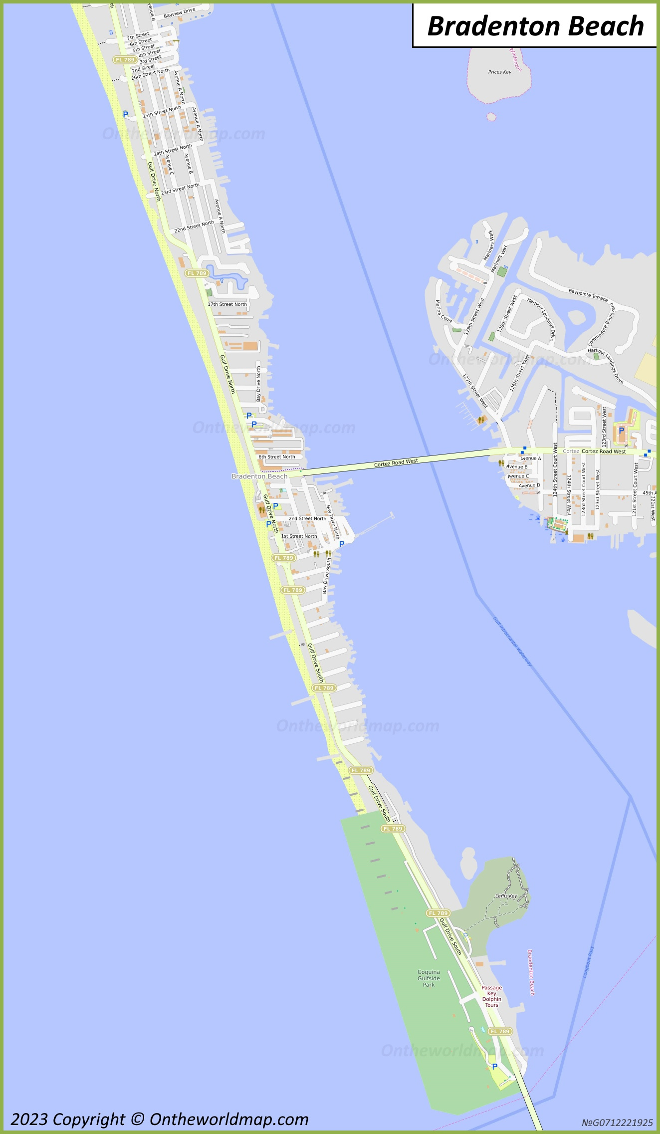 Bradenton Beach Map | Florida - Ontheworldmap for Map Of Bradenton Beach Florida