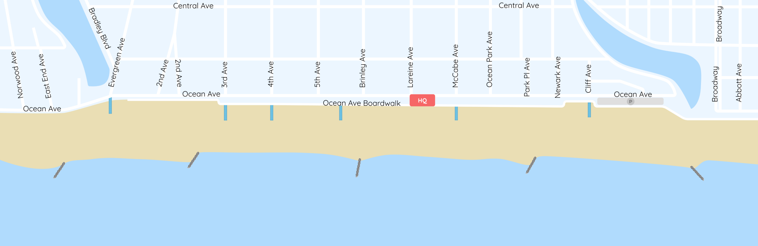 Bradley Beach | Safe Beach Day | Safe Beach Day regarding Map of Bradley Beach Nj