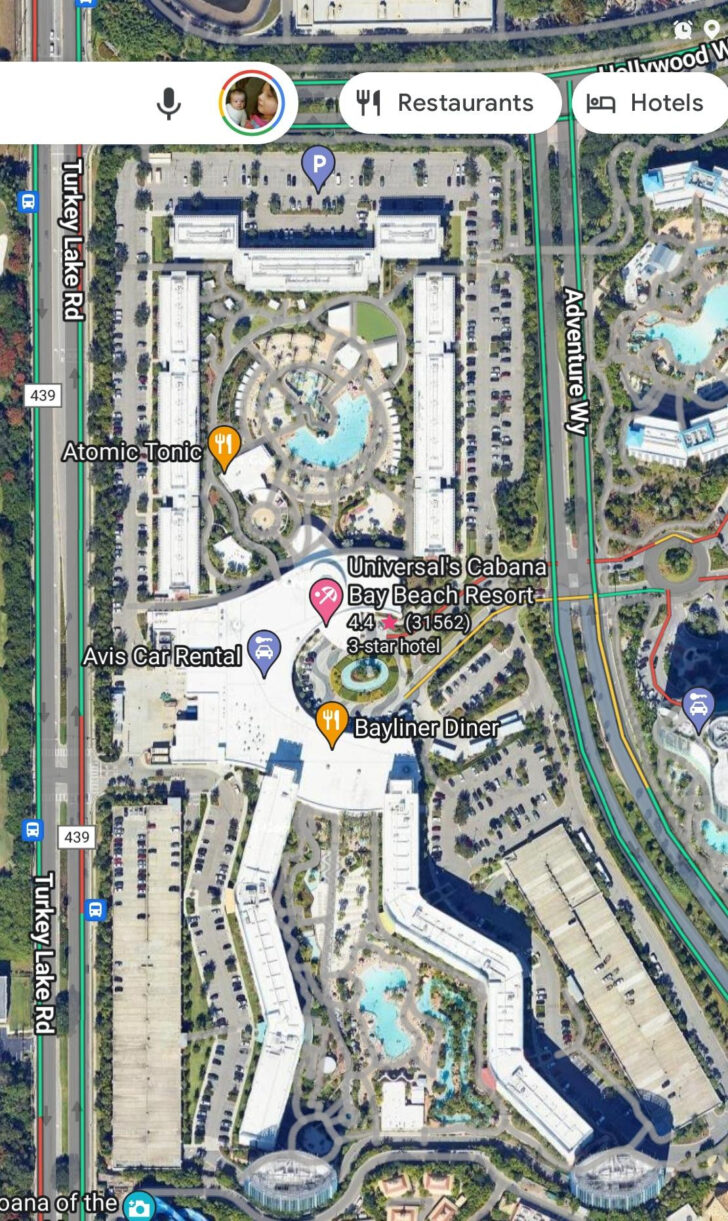 Map of Universal Cabana Bay Beach Resort