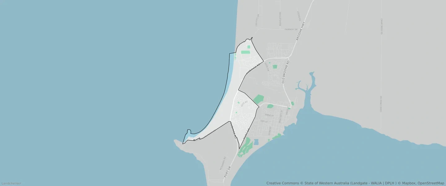 Cable Beach Suburb Profile inside Cable Beach Western Australia Map