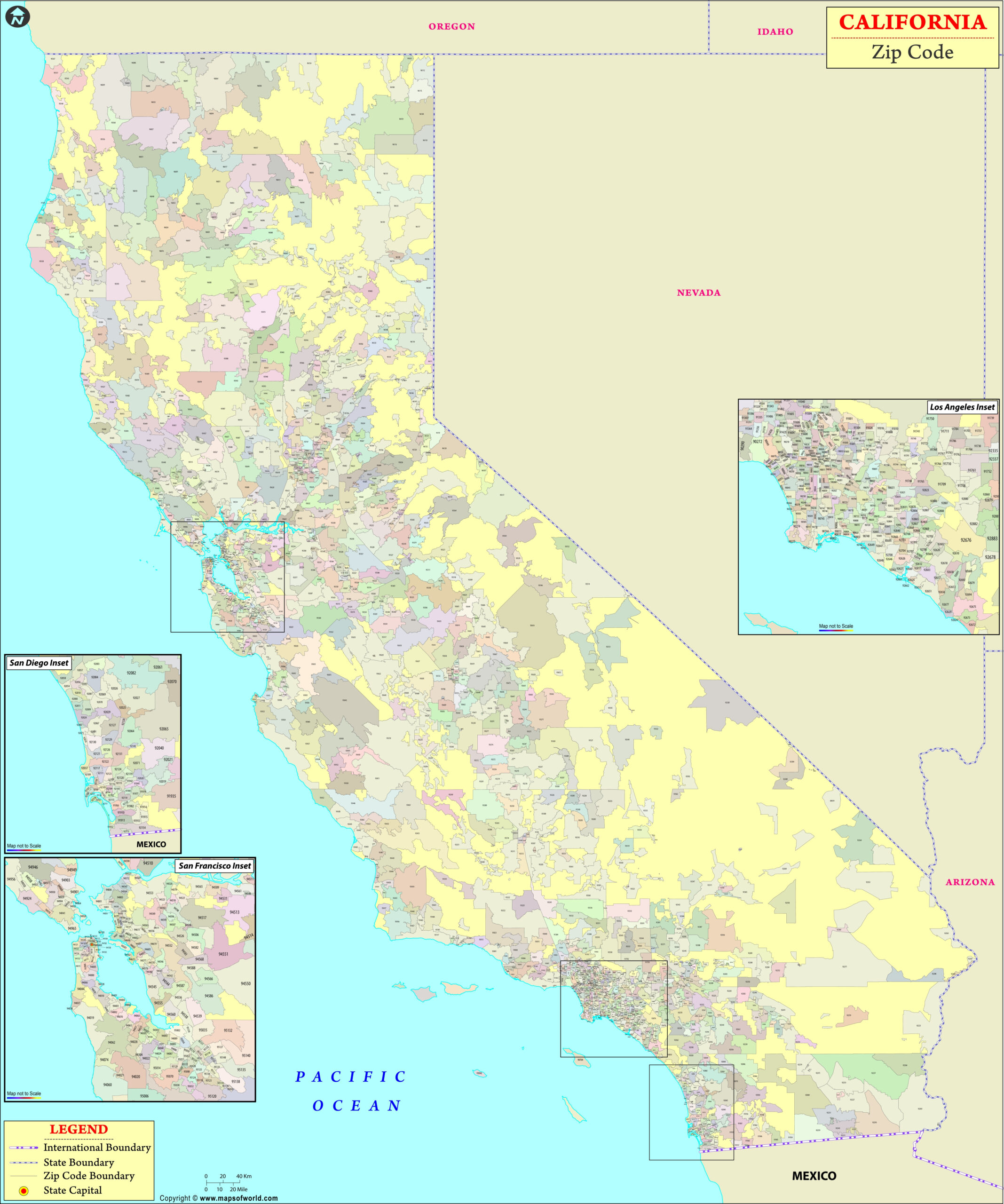California Zip Codes | California Zip Code Map | List for Venice Beach Zip Code Map