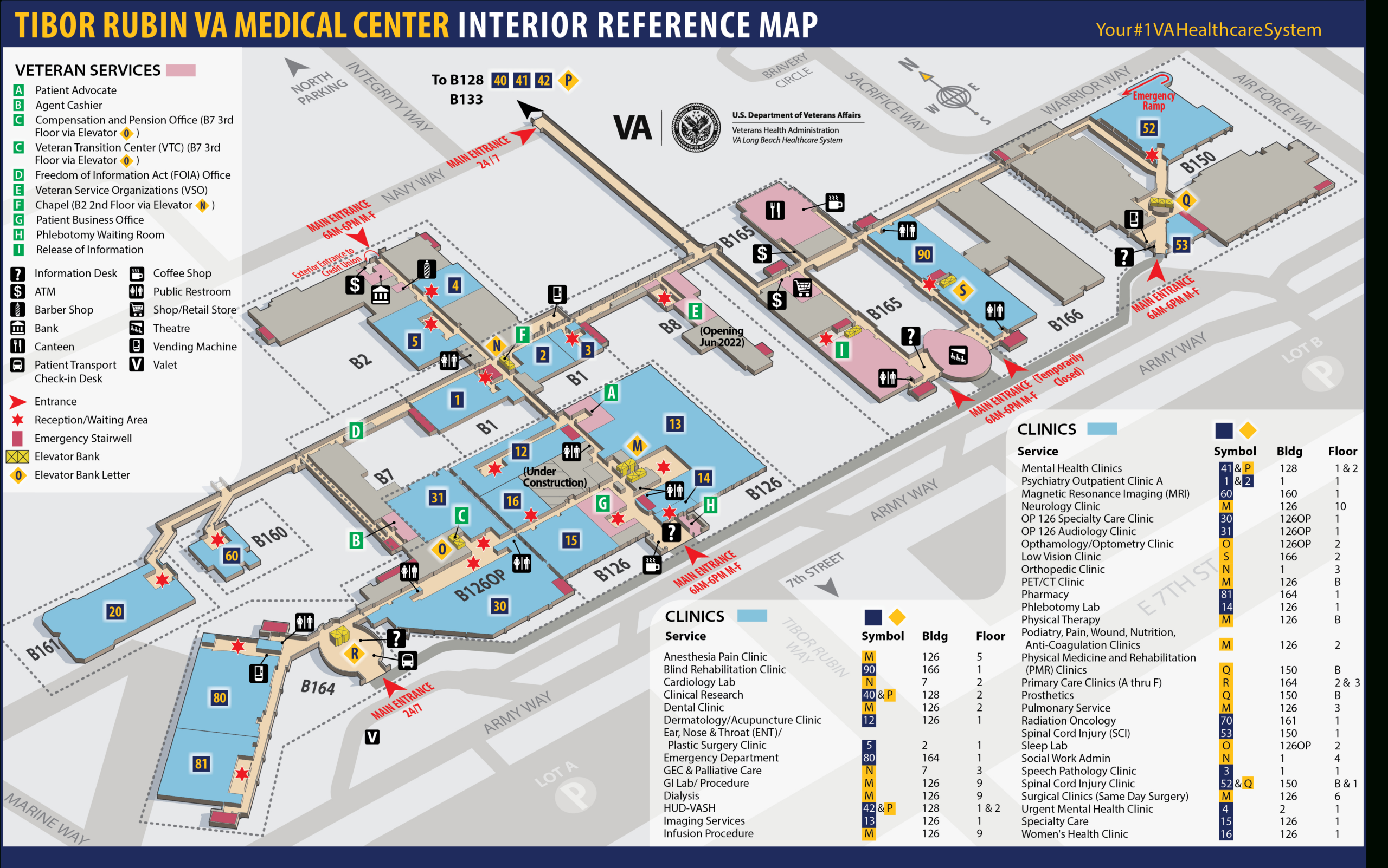 Campus Map | Va Long Beach Health Care | Veterans Affairs pertaining to Long Beach Va Hospital Map