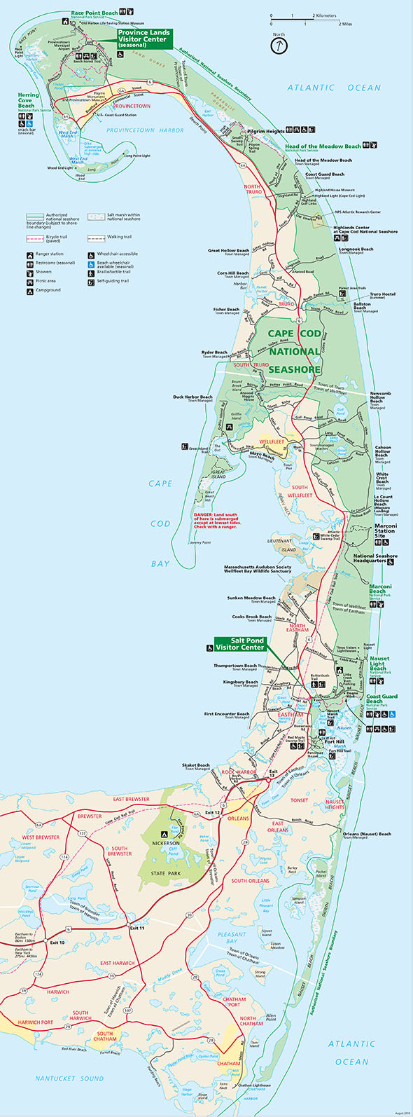 Cape Cod National Seashore | Park Map | regarding Map Of Beaches On Cape Cod