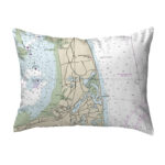 Cape Cod Nauset Beach Map Pillow 16X20 – Noncorded Indoor/Outdoor Pertaining To Nauset Beach Cape Cod Map