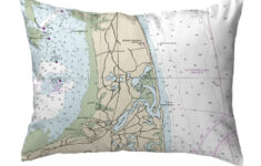 Cape Cod Nauset Beach Map Pillow 16X20 – Noncorded Indoor/Outdoor pertaining to Nauset Beach Cape Cod Map
