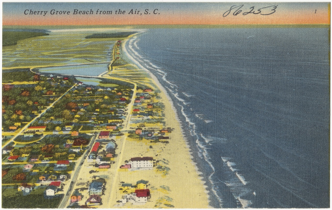 Cherry Grove Beach From The Air, S. C. - Digital Commonwealth for Map Cherry Grove Beach Sc