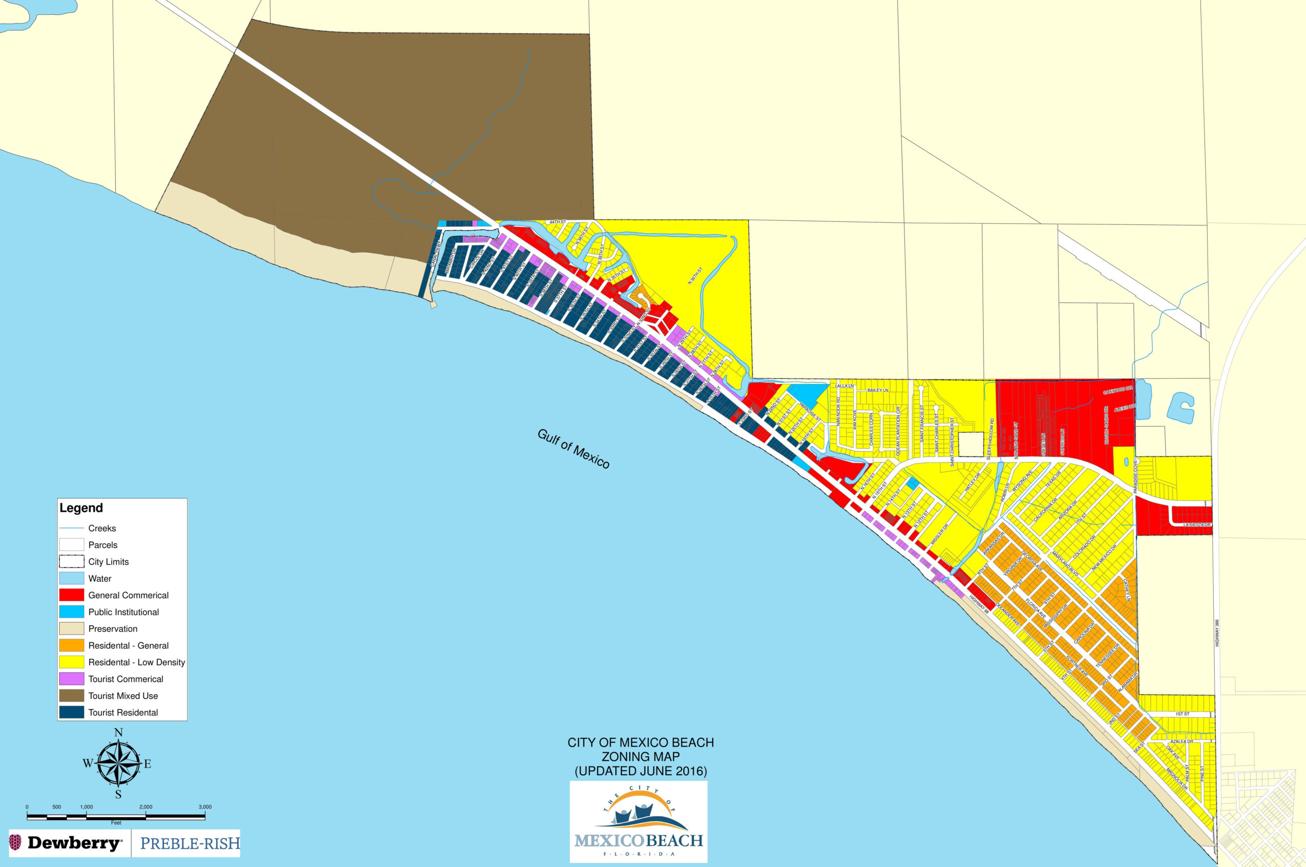 City-Of-Mexico-Beach-Zoning-Map - 98 Real Estate Group intended for Map of Mexico Beach Fl
