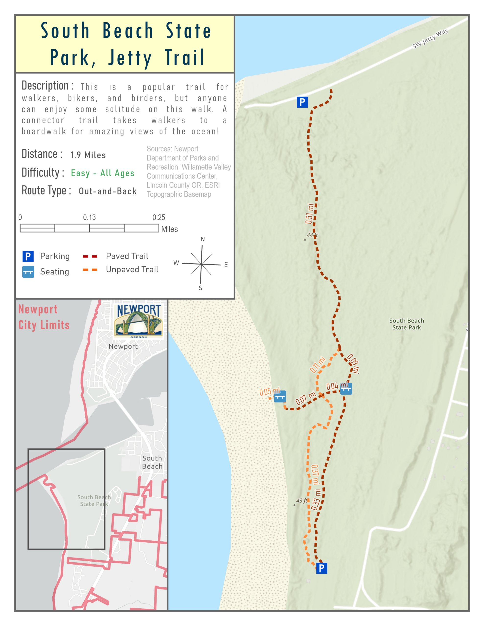 City Of Newport, Or :: Parks &amp;amp; Recreation in South Beach State Park Map