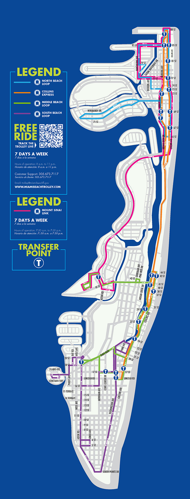 Citywide Free Trolley - City Of Miami Beach inside Miami Beach Trolley Map Pdf