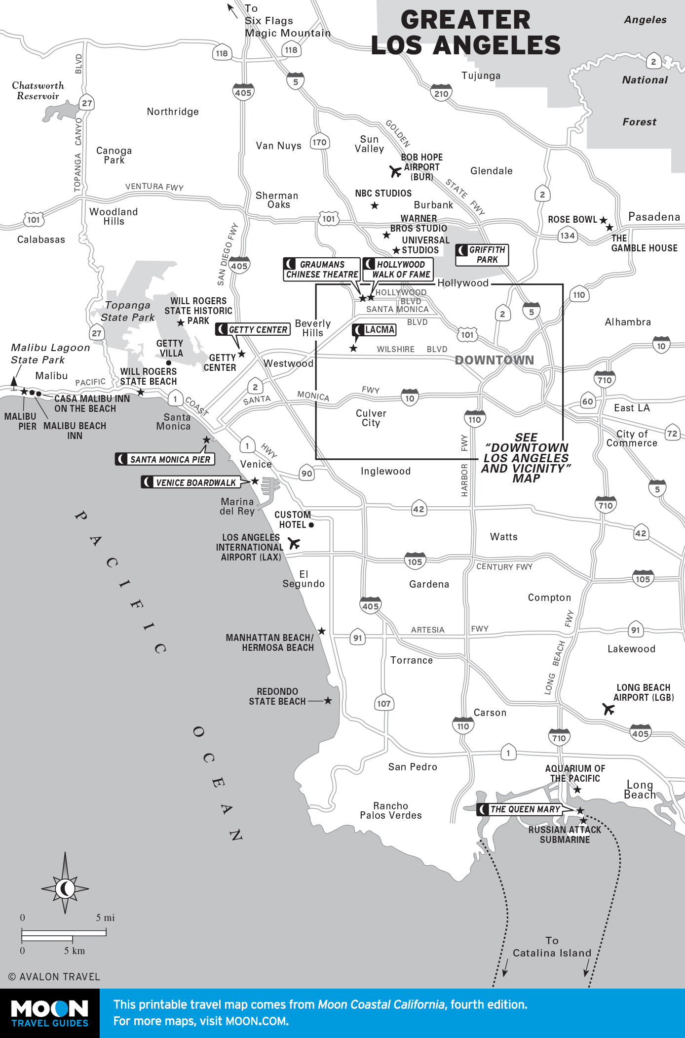 Coastal California | Moon Travel Guides throughout Map of Los Angeles Beach Cities